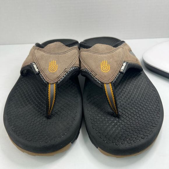 Teva Pajaro Men’s Brown Suede Comfort Slip-On Flip-Flop Sandals Size 13 - Picture 2 of 10